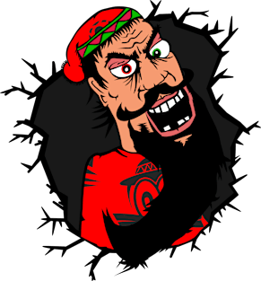 Angry longbearded man Magnet