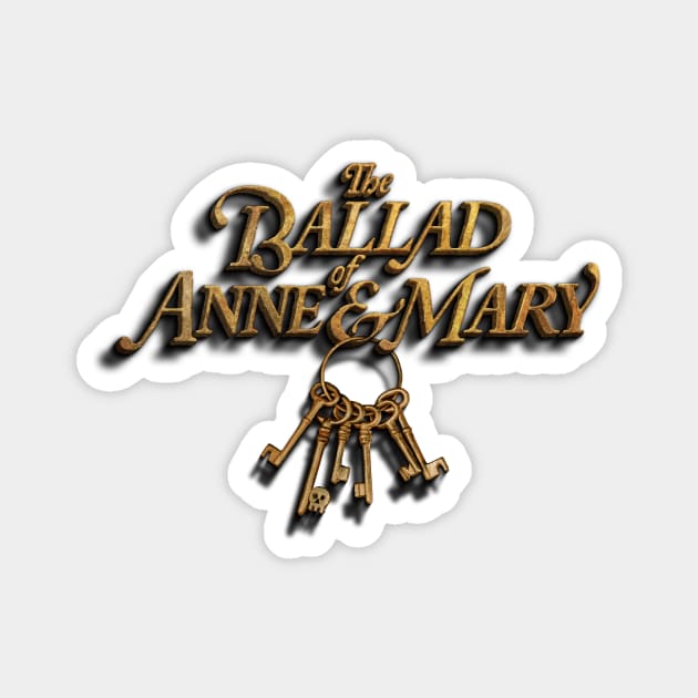 The Ballad Of Anne & Mary Logo Magnet by Long Cat Media