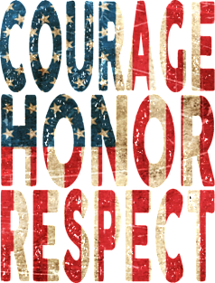 Courage, Honor, Respect - USA Magnet