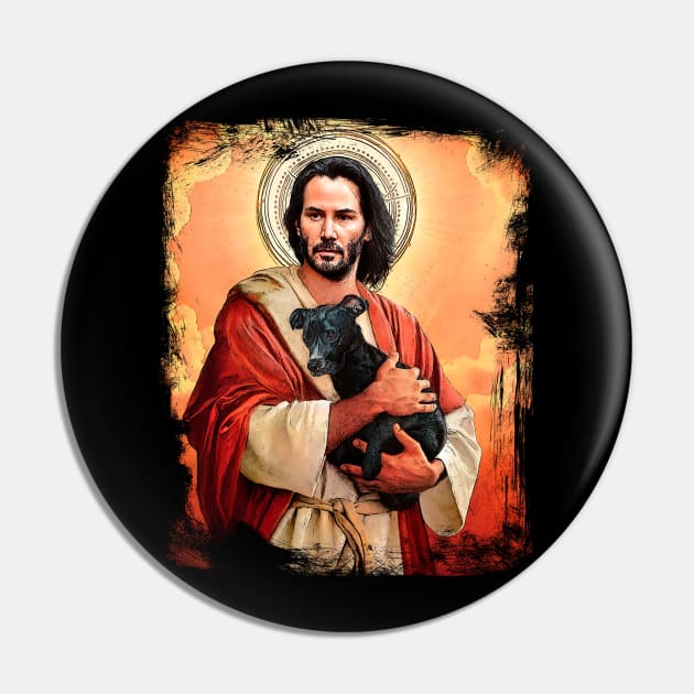 Jesus John Wick Parody Saint Pin by kaitokid