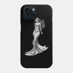 Beautiful Black and Elegant Mermaid inside a Phone case. Phone Case