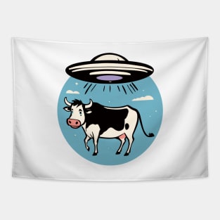 UFO Cow Abduction Tapestry