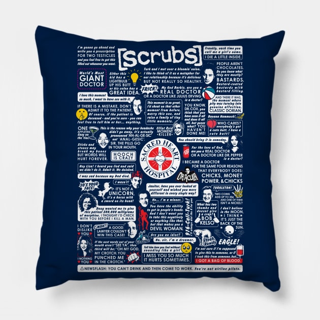 Scrubs Quotes Pillow by huckblade
