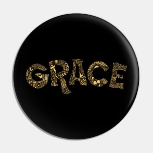 God's grace. Doodle illustration. Pin