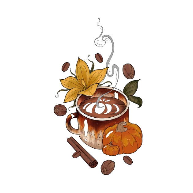 Camping Mug of Pumpkin spice Latte by Verre