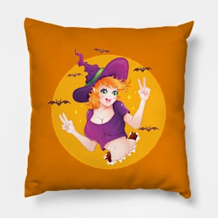 Kawaii witch girl Pillow