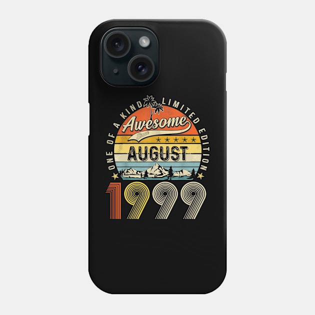 Awesome Since August 1999 Vintage 24th Birthday Phone Case by Benko Clarence