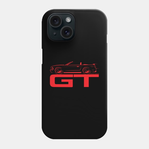 2005 - 2014 Mustang GT convertible Red Phone Case by PauHanaDesign