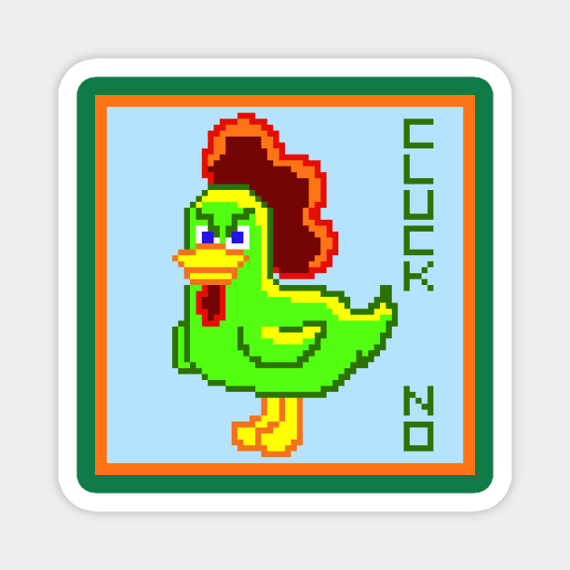 Pixel Chicken Cluck No Magnet by RD Doodles