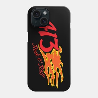 413 with Flames Phone Case