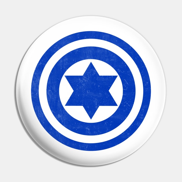 Captain Jew Funny Design 1 Blue Print Pin by Eyanosa