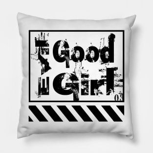 Evil Good Girl 03 - Grunge White Pillow