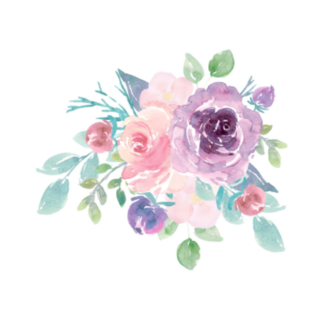 Download Colorful watercolor flowers bouquet - Floral Bouquet - T ...