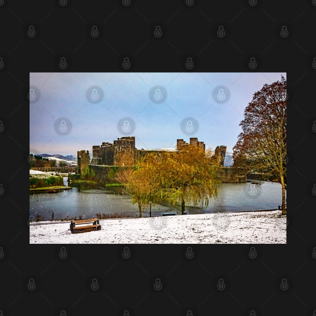 Caerphilly Castle on a Snowy Day by IanWL