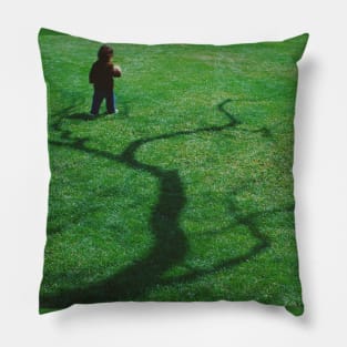 YOUNG BOY IN A TREE Pillow