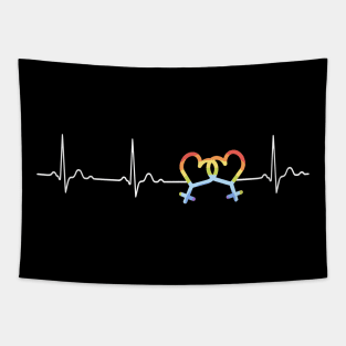 Femininity Heartbeat For Lesbian Lovers Tapestry