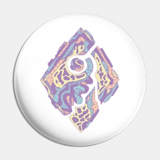 Retro Blend Abstract Rhombus Pin