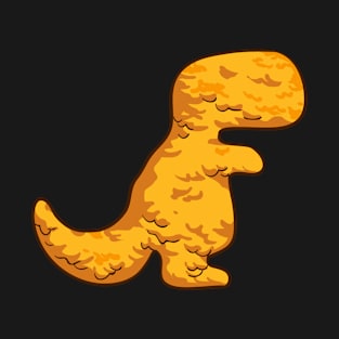 Dino T-Rex Chicken Nugget Pattern Funny Dino Tyrannosaurus T-Shirt