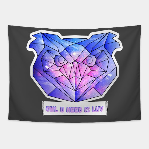Galactic owl you need is love Tapestry by GOT A FEELING