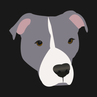 Grey and White Pit Bull T-Shirt