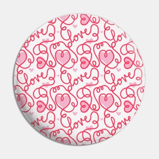 Love One Line Pattern Pin