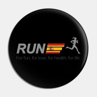 Run for life Spain Pin