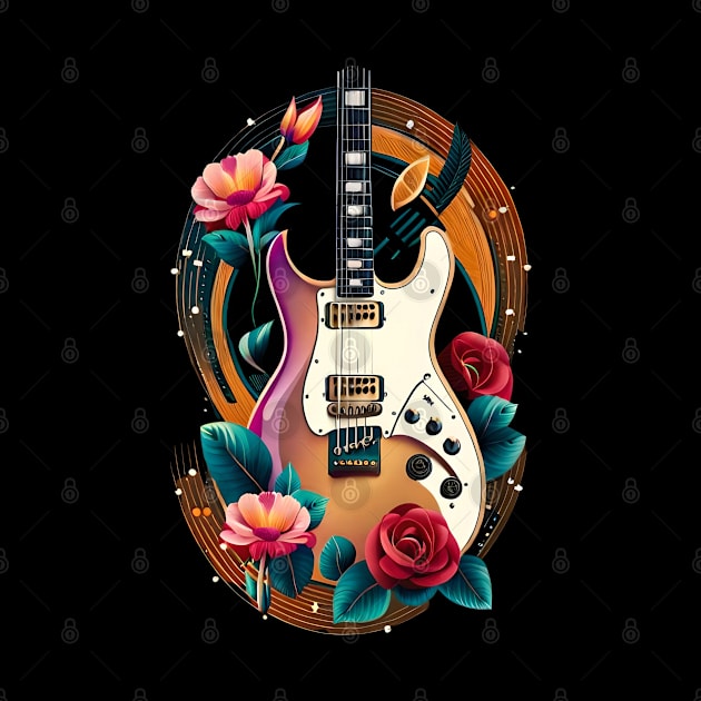 Electric guitar tattoo style 1 by Dandeliontattoo