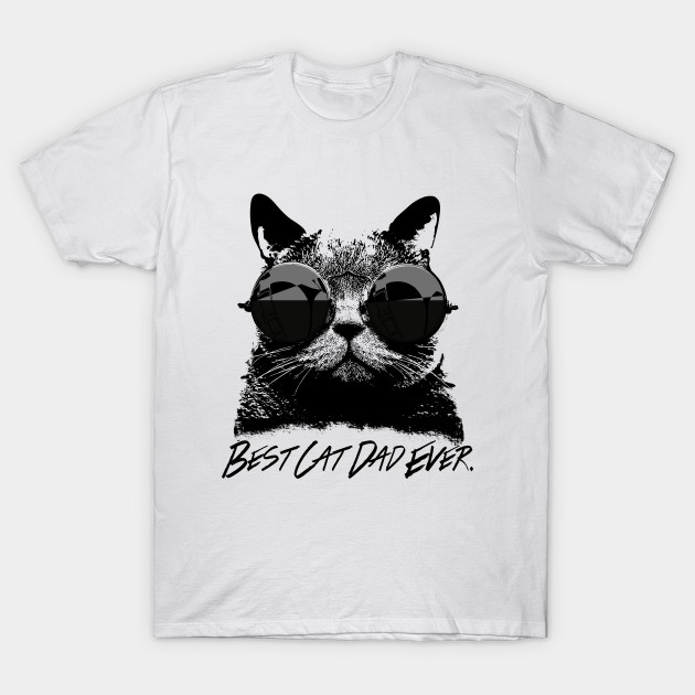 Vintage Best Cat Dad Ever T Shirt Cat Daddy Father Best Cat Dad