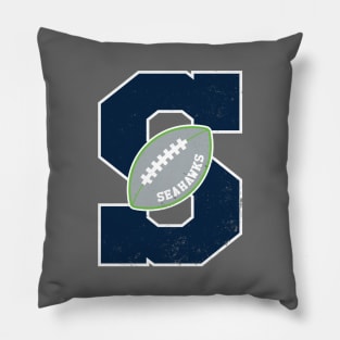 Big Bold Seattle Seahawks Monogram Pillow