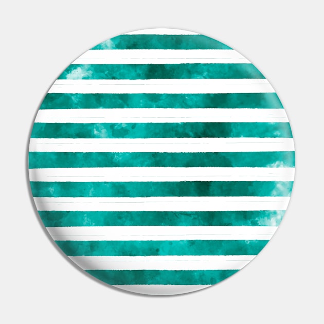 Teal Uneven Stripes Pattern Watercolor Abstract Cute  Girly Pretty Trendy Design Pin by anijnas