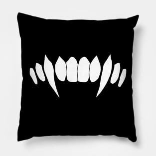 Cartoon monster white sharp teeth fangs Pillow