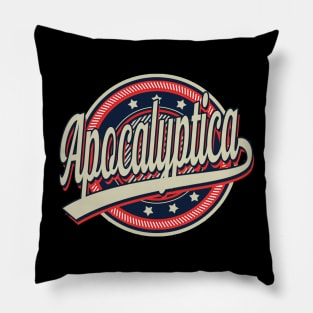 Graphic Aesthetic Apocalyptica Proud Name Circle Vintage Art Pillow