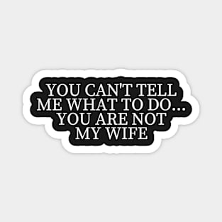 You can't tell me what to do you are not my wife Magnet