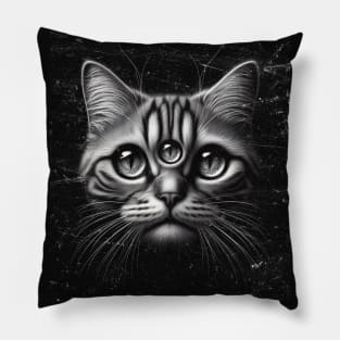 meow in the grunge Pillow
