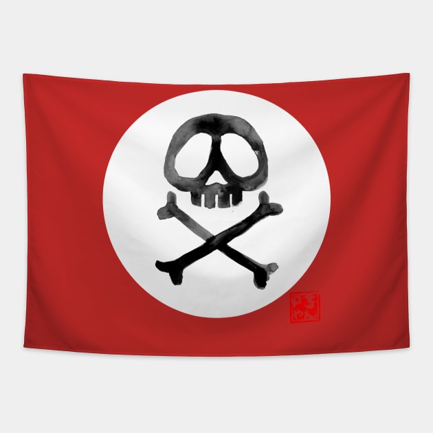 pirate flag Tapestry by pechane