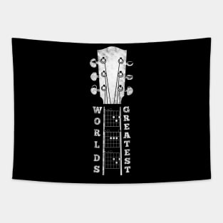 worlds greatest dad in guitar chords (vintage retro style Father’s Day gift) Tapestry