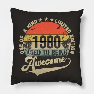 Vintage Year 1980 Pillow