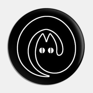 Black Cat Halloween Portal Spiral Pin