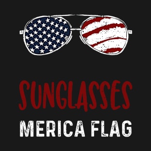 Sunglasses Merica Flag T-Shirt