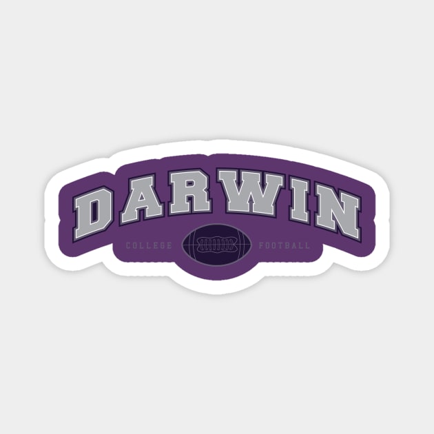 Darwin College Football Magnet by SpruceTavern