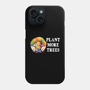 Plant More Trees Woman Hugging Tree Rainbow Colors Spring Summer Fall Winter Phone Case