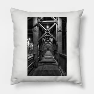 The High Level Bridge, Newcastle upon Tyne - Monochrome Pillow