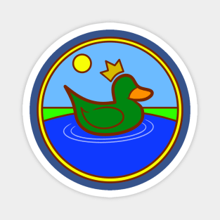 Royal Duck On A Pond Magnet