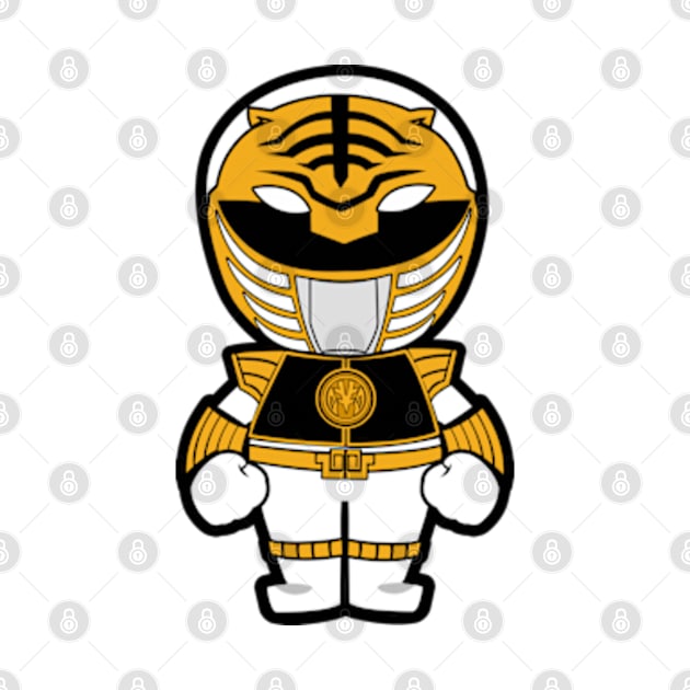 White Ranger Chibi by mighty corps studio