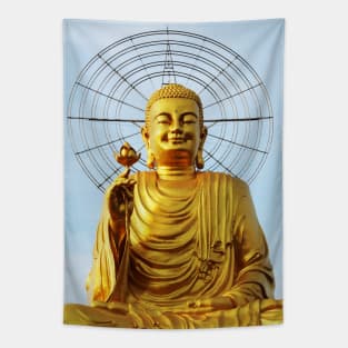 Golden Buddha Tapestry