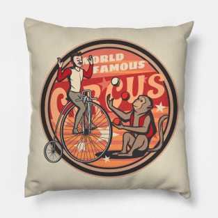 World Famous Circus monkey malabarists ciclist Pillow