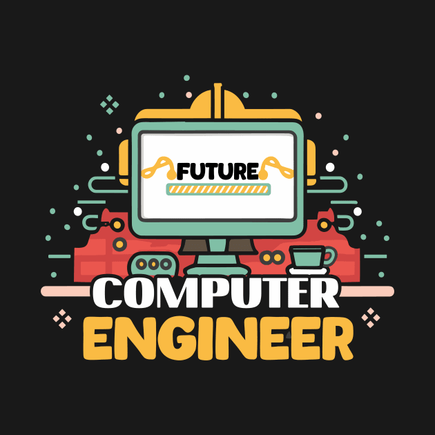 Computer Engineer Future Loading Retro Computer Gift by GrafiqueDynasty