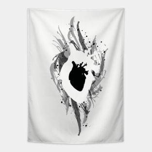 Calligraphy Heart Tapestry