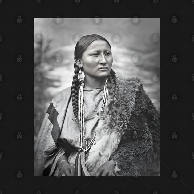 Native American woman war chief by ai1art