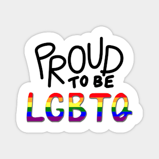 Proud LGBTQ Gay Pride Rainbow Magnet